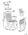 Set of 2 Garden Dining Chairs with Off-White Cushion MAUI_782045