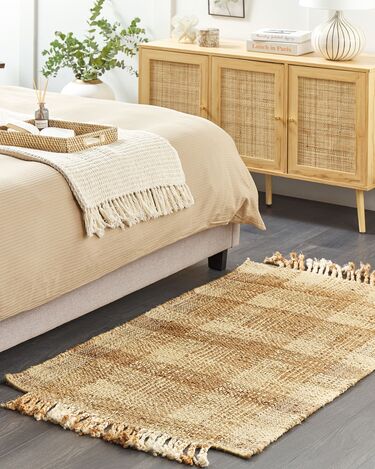 Juteteppe 80 x 150 cm beige BERISSA