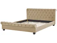 Bed Velvet AVALLON 180 x 200 cm (EU Super King) Beige_729017
