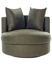 Swivel Armchair DALBY Fabric Dark Green_906427