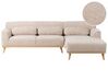 3-Sitzer Ecksofa beige linksseitig SIMOS_927927