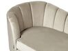 Left Hand Velvet Chaise Lounge Beige ALLIER_892432