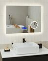 Miroir mural LED Bluetooth 60 x 80 cm argenté MONTARON_932223