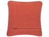 Coussin décoratif orange en macramé 45 x 45 cm AKKOY_753151