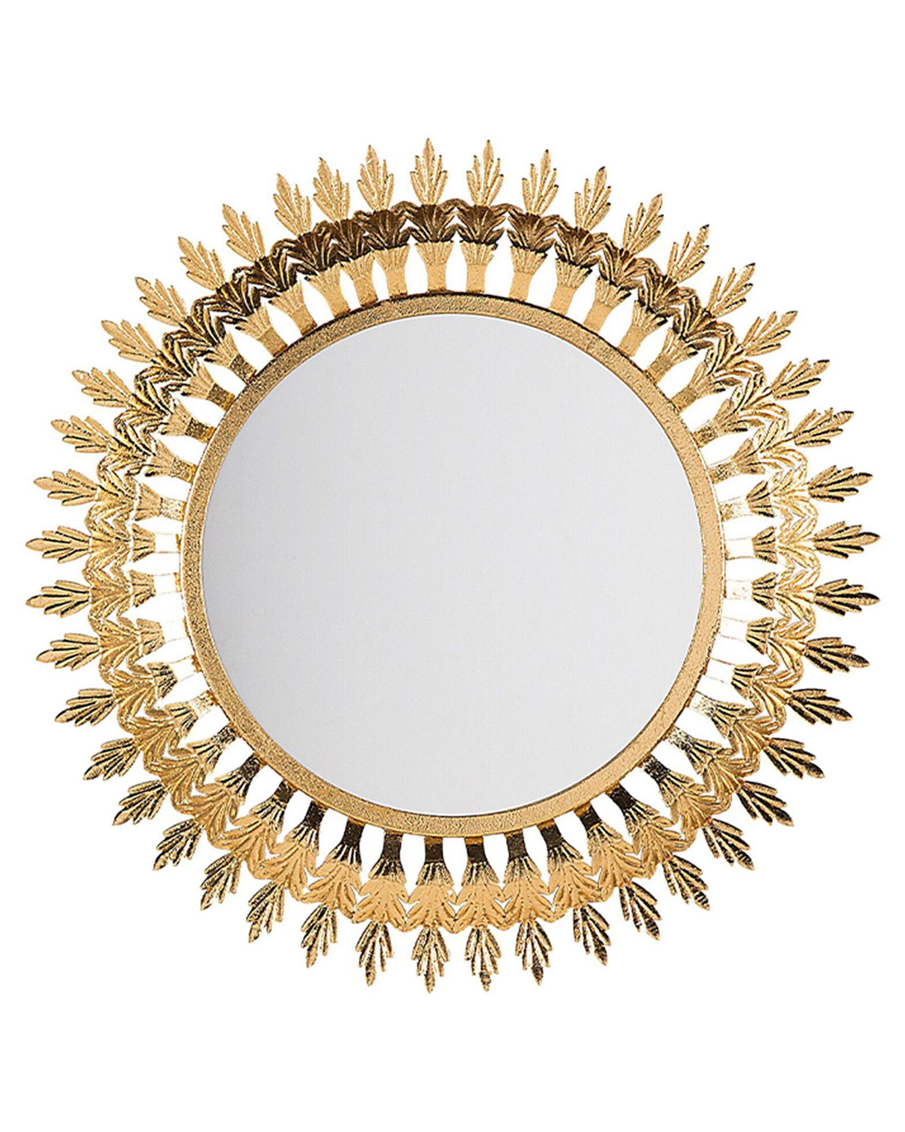 Metal Sunburst Wall Mirror ø 60 cm Gold VOREY_704629