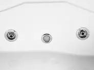 Corner Hot Tub with LED CALAMA 1800 x 1200 mm White Left Hand_780995