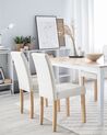 Wooden Dining Table 114 x 68 cm Light Wood and White GEORGIA_744502