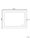 Miroir mural LED Bluetooth 80 x 60 cm argenté PRENOIS_932292