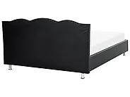 Bed Faux Leather METZ 160 x 200 cm (EU King Size) Black_1173785
