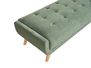 Sofa 2 Seater HABO with Ottoman Fabric Green_1076894