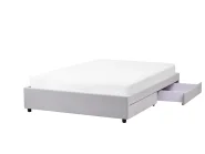 Bed with Storage Drawers without Headboard PRADES Fabric Light Grey 160 x 200 cm (EU King Size)_996103