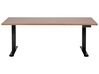 Elektricky nastavitelný psací stůl 160 x 72 cm tmavé dřevo/černý DESTINES_899499