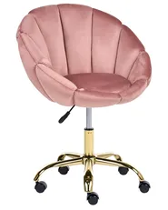 Desk Chair ANNABELLE Velvet Pink_1083776