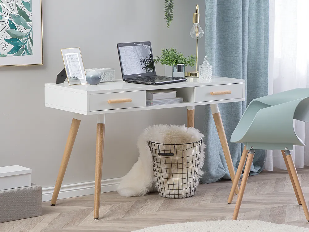 Home Office Desk FRISCO 120 cm 50 cm with Storage White_839992