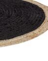 Pyöreä matto juutti musta ⌀ 120 cm MENEMEN_843994