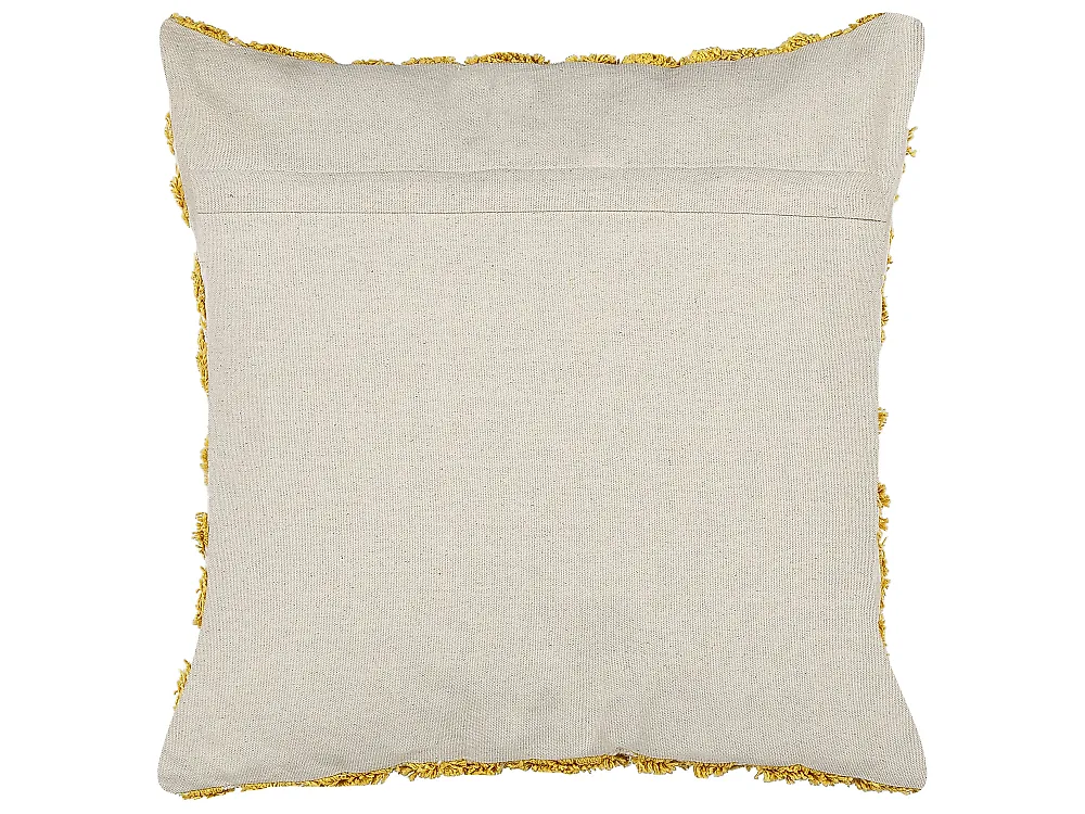 Throw Cushion ALCEA 45 x 45 cm Cotton Yellow Geometric Pattern_835093