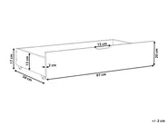 Set di 2 cassetti contenitori per letto Legno di pino RUMILLY Grigio_877181