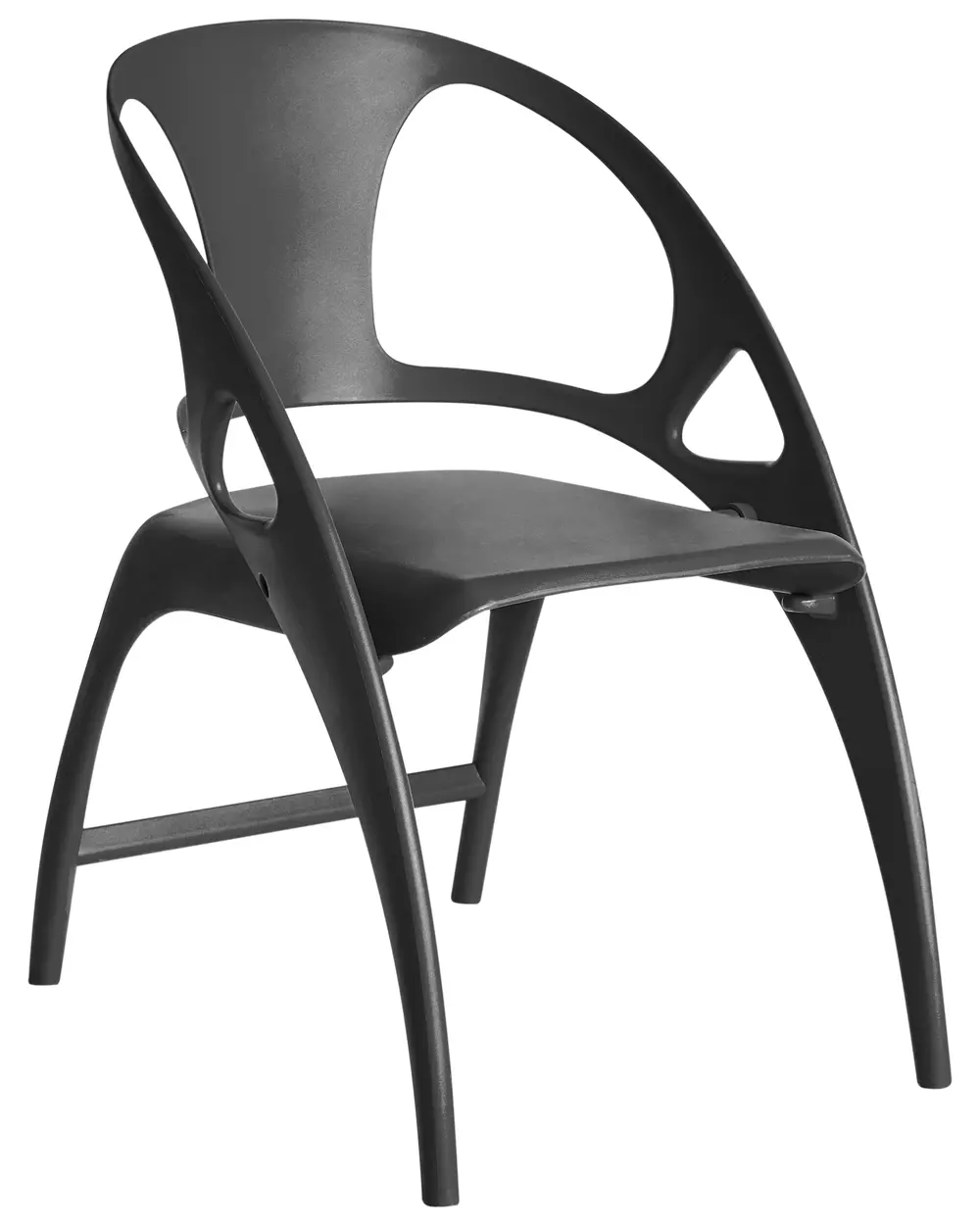 Set of 4 Garden Chairs NEMI Folding Black_990636