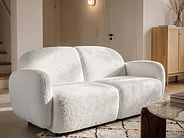 Sofa dla 2 osób JULE Boucle Złamana biel_1145530
