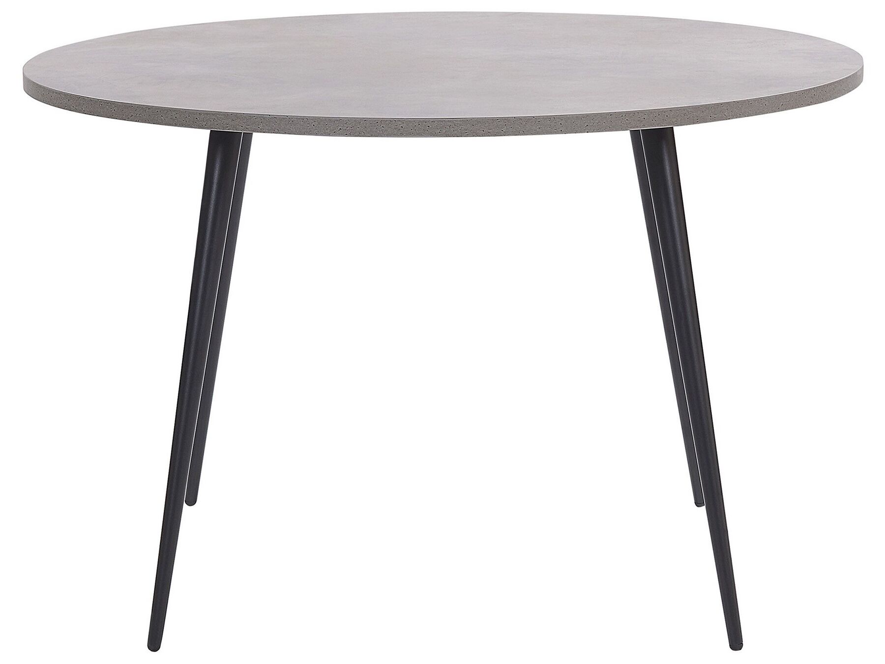 Stół do jadalni okrągły ⌀ 120 cm imitacja betonu z czarnym ODEON_775971