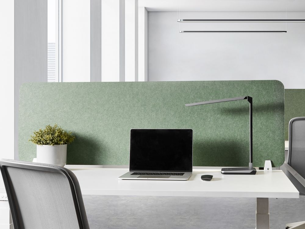 Desk Screen SPLIT 160 x 50 cm Green