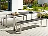 Garden Dining Set with Benches 6 Seater NARDO Black/ Silver