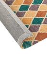 Teppich Wolle mehrfarbig 160 x 230 cm geometrisches Muster Kurzflor KESKIN_836639