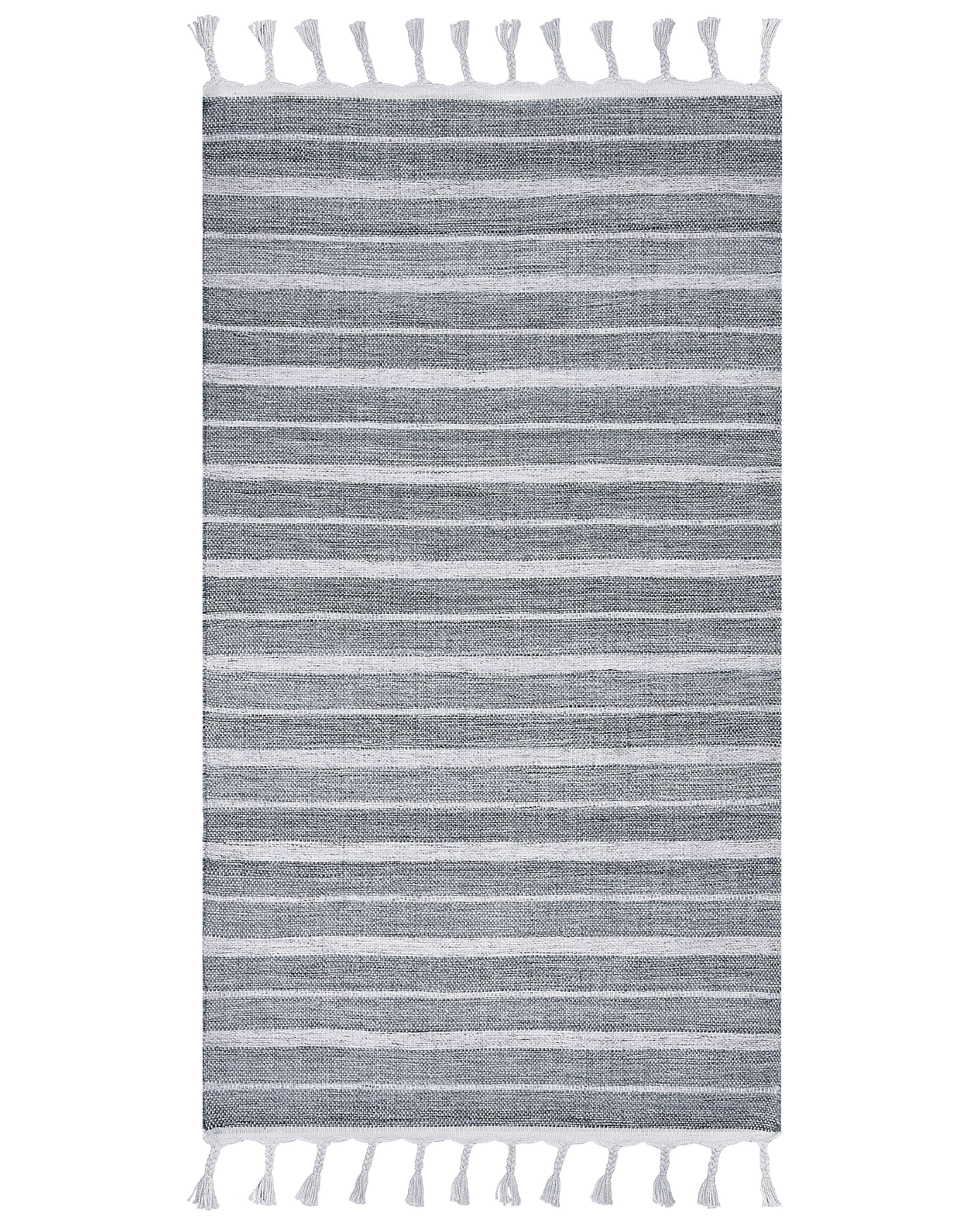 Alfombra gris claro/blanco 80 x 150 cm BADEMLI_846548