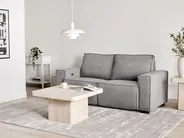 Electric Recliner Sofa 2 Seater NUKARI Fabric Grey_1022394