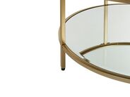 Table Basse Beliani Orland - Verre Et Métal Doré - Rectangulaire 100x50 Cm - Style Glamour