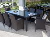 PE Rattan Garden Dining Table 220 cm Brown ITALY_1338