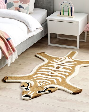 Wool Kids Rug Antelope 100 x 160 cm Brown ZAZA