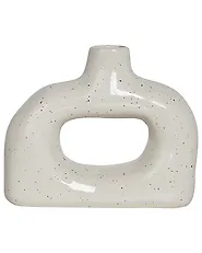 Váza na kvety MOONEYE 19 cm Kamenina Krémová biela_935230