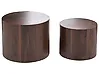 Set of 2 Coffee Tables MANTI Dark Brown