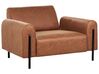 Conjunto de sofás 4 lugares em tecido castanho dourado ASKIM_918981