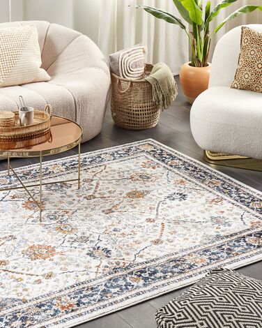 Area Rug 200 x 300 cm Beige and Blue ARATES