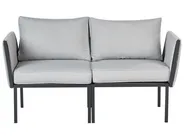 Garden Lounge Set with Table 5 Seater SKALA Metal Light Grey_934643