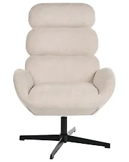 Swivel Armchair AALBORG Fabric Light Beige_1165173