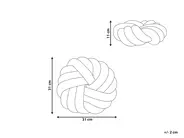 Poduszka dekoracyjna AKOLA 31 x 31 cm Boucle Szary Jednolity_854648