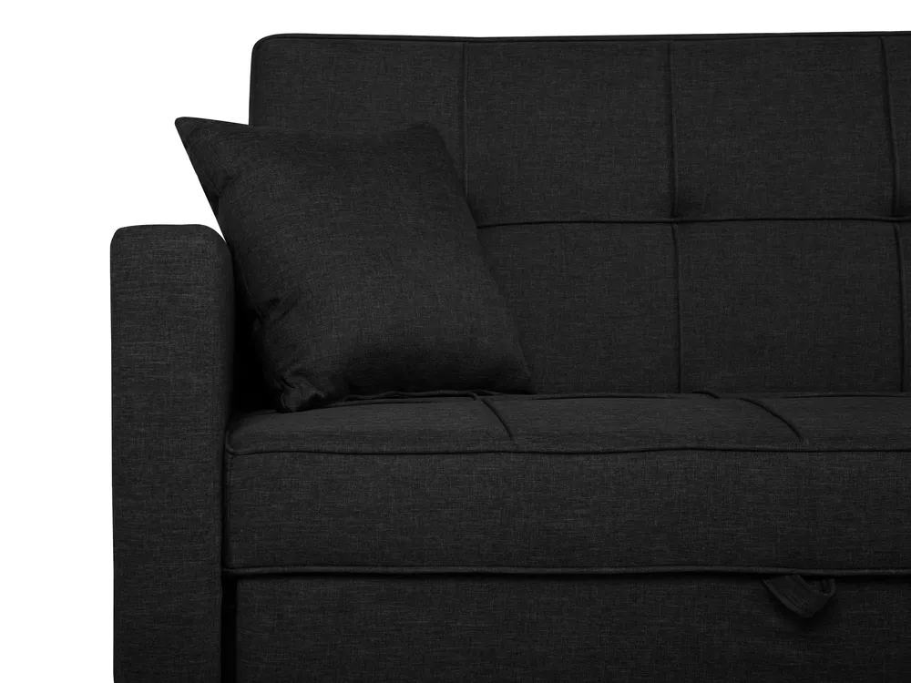 Divano letto 3 posti GLOMMA Tessuto Nero_718003