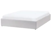 Ottoman Bed without Headboard DINAN Fabric Light Grey 140 x 200 cm (EU Double)_903721