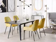 Extending Dining Table IRVINGTON Black 160/200 cm 90 cm_786003