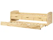 Trundle Bed Pine Wood PETIVILLE 90 x 200 cm (EU Single) Light Brown_939659