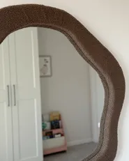 Wall Mirror BLISMES 79 cm 80 cm Boucle Brown_1018323