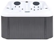 Outdoor Hot Tub with LED MUCURCA Grey_1081843