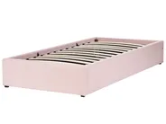 Ottoman Bed without Headboard DINAN Boucle Pastel Pink 90 x 200 cm (EU Single)_903661
