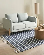 Tappeto BADEMLI Blu scuro 140 x 200 cm_1177450