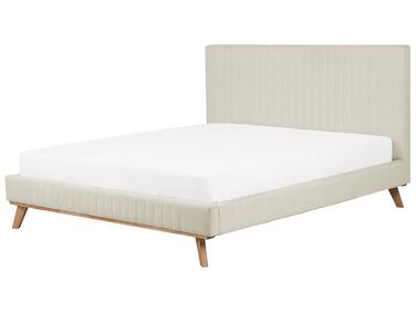 Ženilková čalúnená posteľ 180 x 200 cm béžová TALENCE