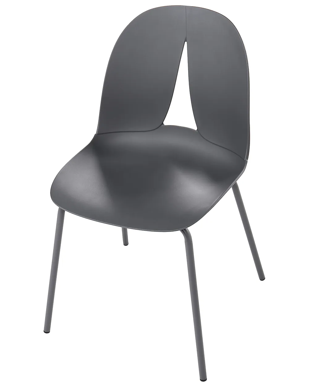 Set of 2 Garden Chairs BOLGHERI Armless Dark Grey_1183149
