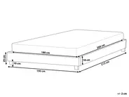 Bed without Headboard Boucle ROANNE 180 x 200 cm (EU Super King) Dark Green_992203